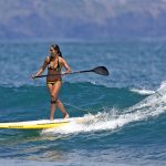 Esta foto representa muy bien el enfoque del paddle en Castelldefels con un buen nivel navegación